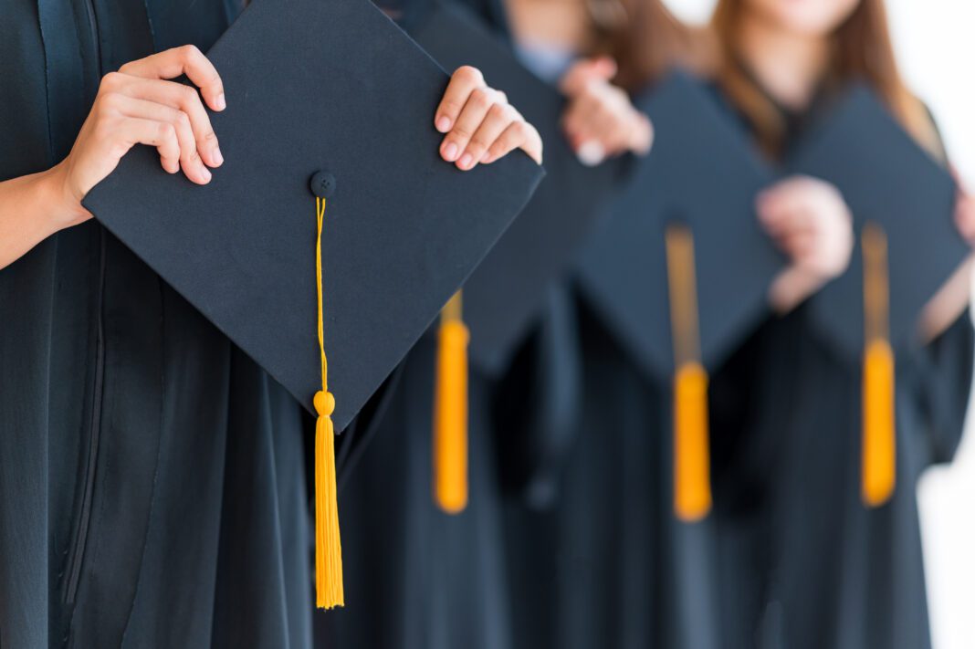 Graduate caps and gowns