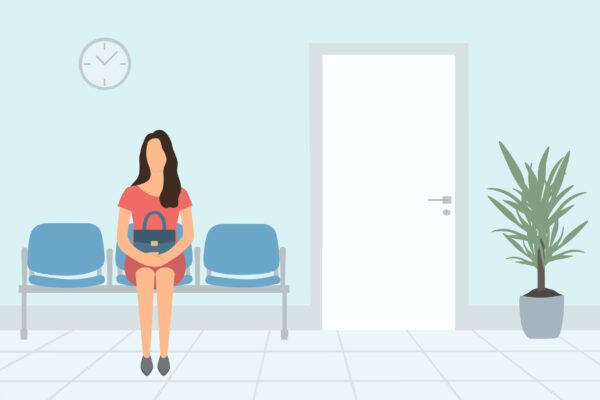 Woman waiting for doctor's appointment