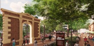 rendering of plaza