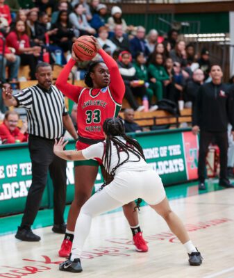 Lawrence North High School center Jamaya Thomas on February 8, 2025. (Photo/David Dixon)
