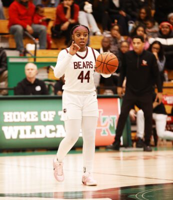 Lawrence Central High School point guard Laila Abdurraqib on February 8, 2025. (Photo/David Dixon)
