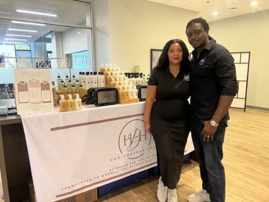 A'Bryanna Williams and her husband D-Angelo Williams are the co-owners of HBH Professionals. (Photo/Jade Jackson)