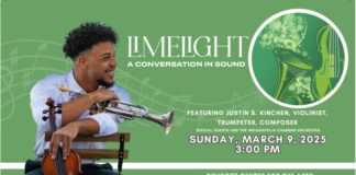 Kinchen is one of several guest artists invited to perform “Limelight: A Conversation with Sound” under the direction of Maestro Matthew Kraemer.