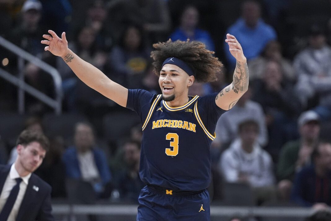 Tre Donaldson of Michigan during the Big Ten Semifinals.