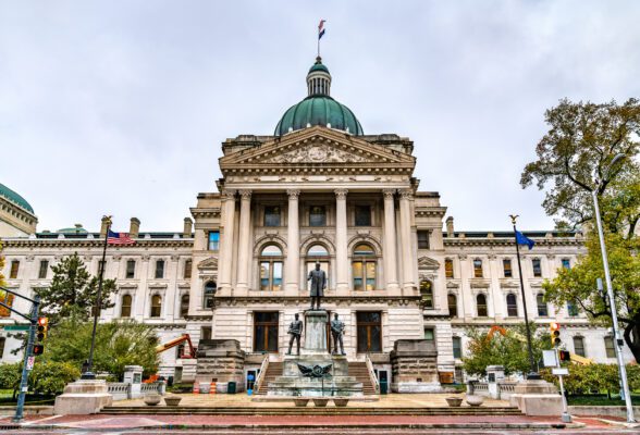 Indiana Statehouse, used as decoration for article 'House Bill 1312 / HB1312."