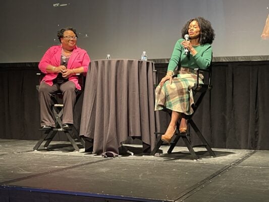 Camike Jones (left) and Anika Noni Rose at Indiana Comic Con on March 16, 2025. (Photo/Camike Jones)