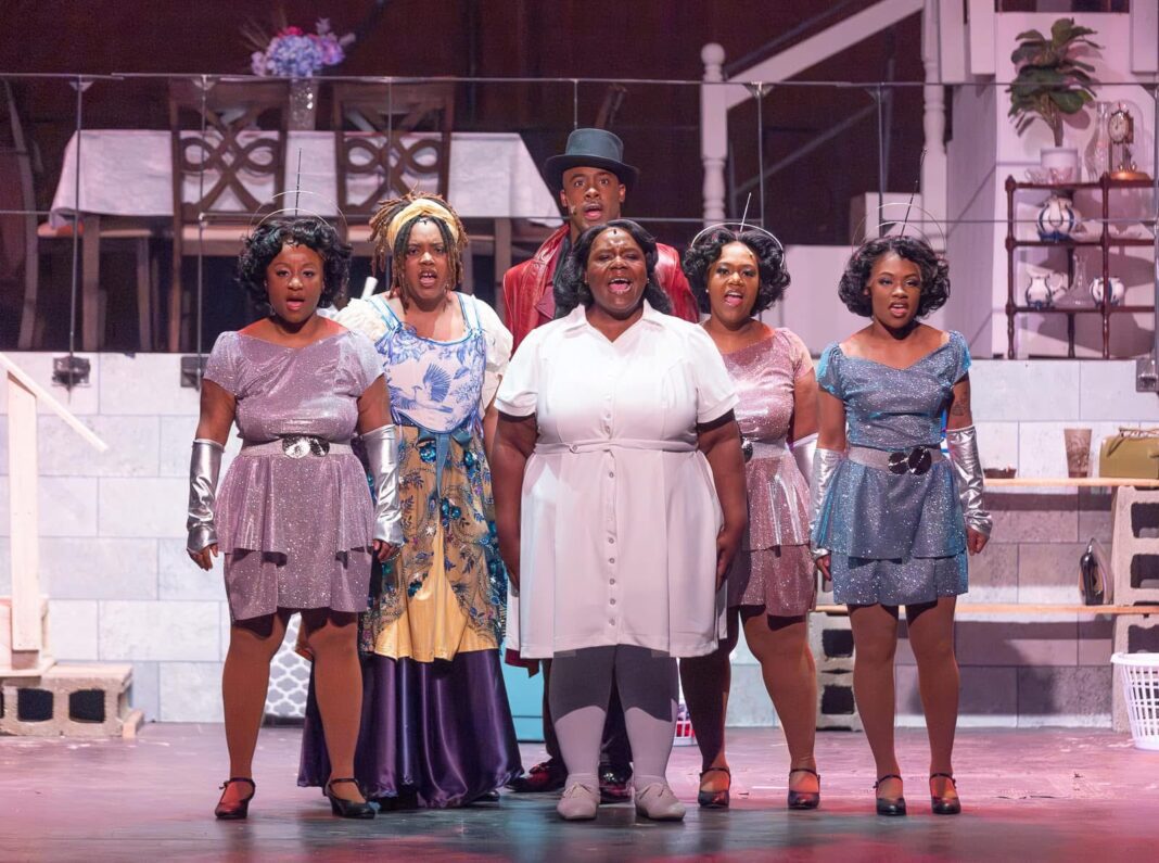 The cast of Footlite Musicals' production of "Caroline, or Change," onstage now through March 16. (Photo/Indy Ghost Light)