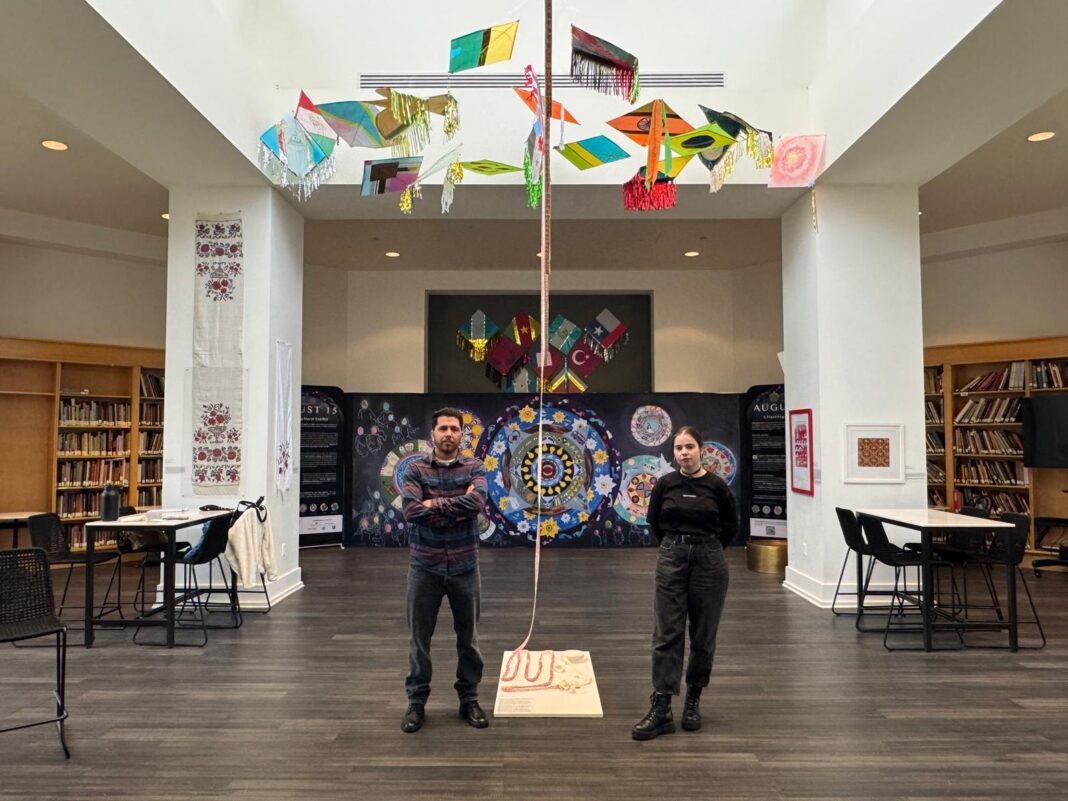 5 Abdul Qahar Behzad, an oil painter from Afghanistan, and Iryna Bondar, a textile artist from Ukraine, bring two unique cultures together in the “Resistance to Cruelty that Never Ends” exhibition at the Indy Arts Center. (Photo/Patchwork Indy)
