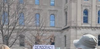 Protest at Indiana Statehouse March 4, 2025