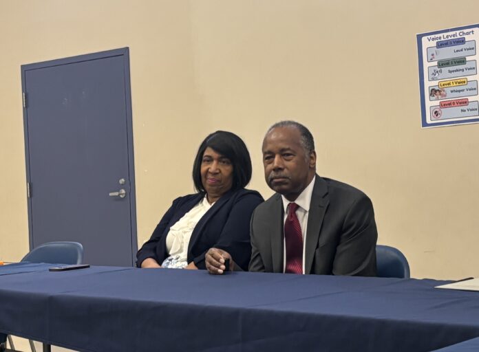 ben carson round table 2 Former Secretary of Housing and Urban Development and pediatric neurosurgeon Dr. Ben Carson and his wife, Candy Carson, joined Indianapolis’ community leaders for an education roundtable discussion April 16.
