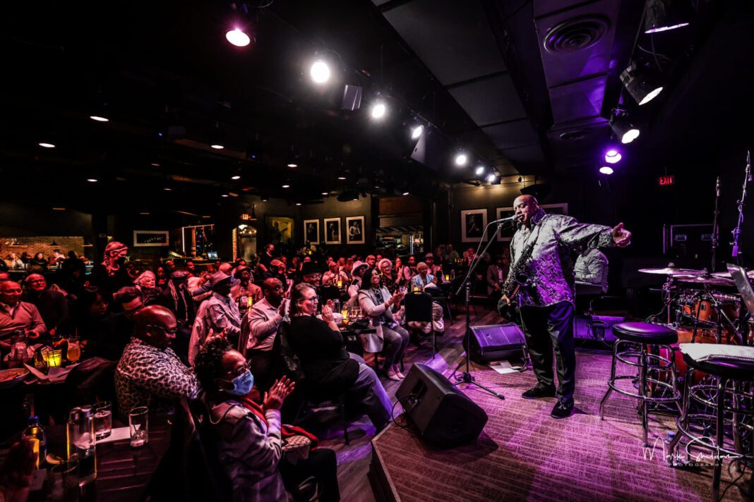 Jazz saxophonist Gerald Albright performing at The Jazz Kitchen. (Photo/Mark Sheldon)