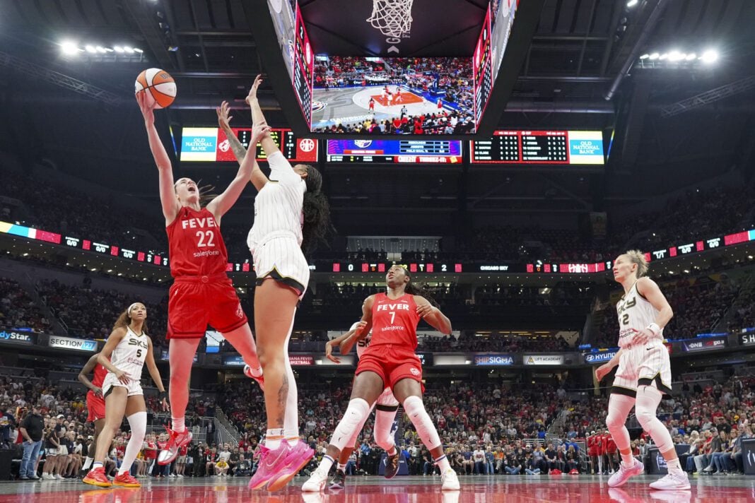 Indiana Fever Chicago Sky 2025 WNBA regular season home opener at Gainbridge Fieldhouse in Indianapolis Indiana.