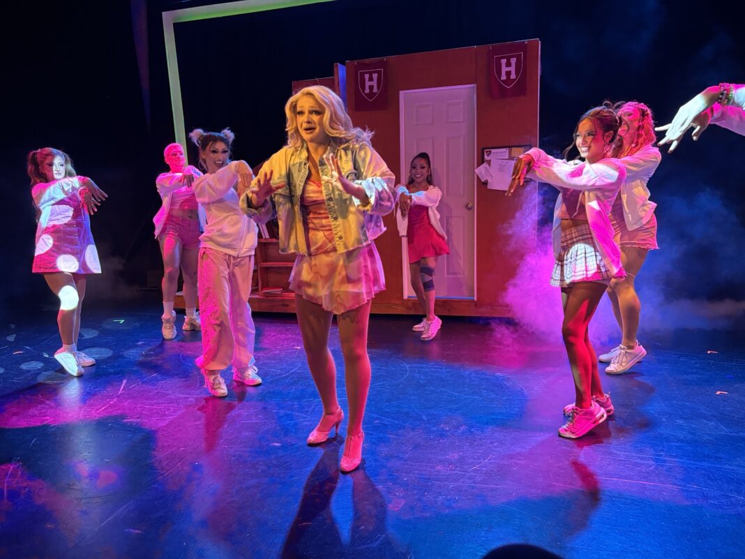 “Legally Blonde(r),” starring Parker Taylor/Honey Bunn as Elle Woods is onstage at the District Theatre May 15-18. (Photo/Chloe McGowan)
