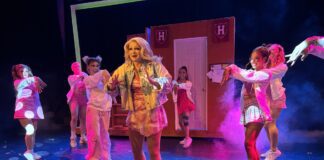 “Legally Blonde(r),” starring Parker Taylor/Honey Bunn as Elle Woods is onstage at the District Theatre May 15-18. (Photo/Chloe McGowan)