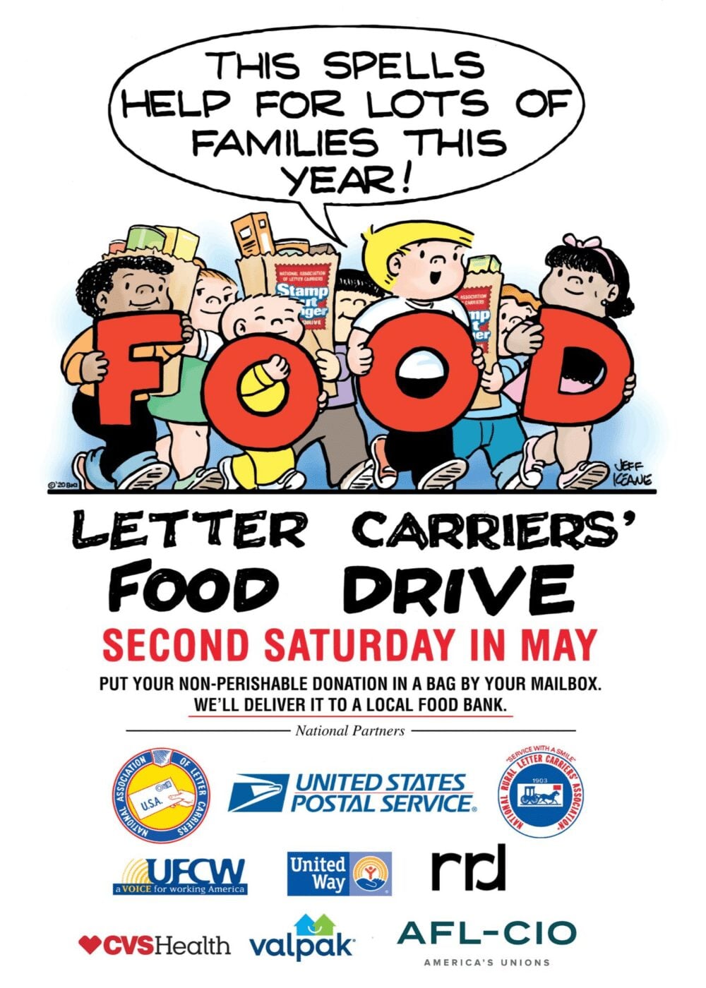 Stamp Out Hunger Food Drive USPS 2025.