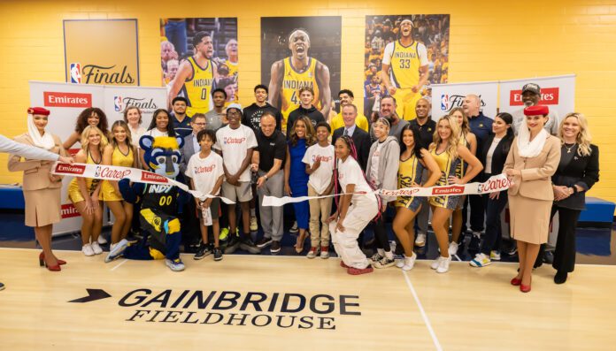 Emirates and NBA Cares came together to unveil the newly renovated multipurpose room at the Wheeler–Dowe Boys & Girls Club in Martindale Brightwood on June 12. (Photo/Walt Thomas)