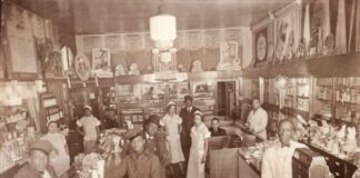 Interior view of Winston Drug Store at North and Senate Streets. Winston Drug Store stood as a vital hub for Indianapolis’ Black community in the 1940s. More than a pharmacy, it was a gathering place where neighbors exchanged news and supported Black-owned business. Its legacy reflects both resilience and entrepreneurship during segregation-era Indiana. (Photo/Indianapolis Recorder Collection, Indiana Historical Society)