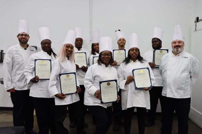 IMG_3214 Graduates from Second Helpings Culinary Job Training Class #168 earn a Congressional recognition on their graduation day.
