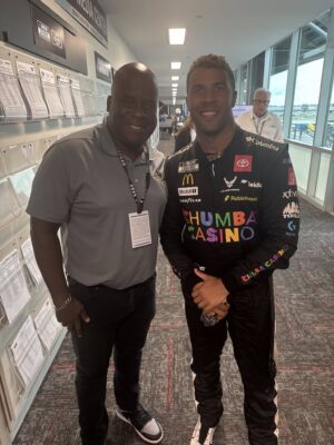 Jimmie McMillan and Bubba Wallace