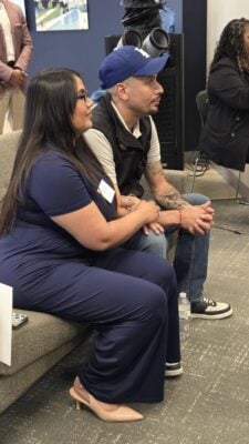 Business owners Alejandra Amezcua and Uvaldo Mondragon's  during the Coaching for Impact program graduation on August 21, 2025 at Chase Bank in Indianapolis, Indiana. (Photo provided/Chase Bank)