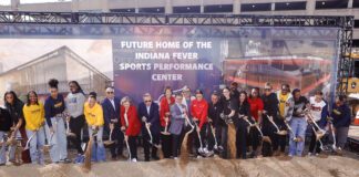Scenes from the groundbreaking of the Indiana Fever's $80+ million sports performance center on September 4, 2025, in downtown Indianapolis, Indiana. (Photo/David Dixon)