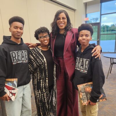 Black WorldSchoolers was invited to be the official booksellers for Ilyasah Shabazz's event "Growing Up X: Reflections by Malcom X's Daughter on his 100th Birthday" on May 22, 2025 in Dayton, Ohio. (Photo provided/Natalie Pipkin)