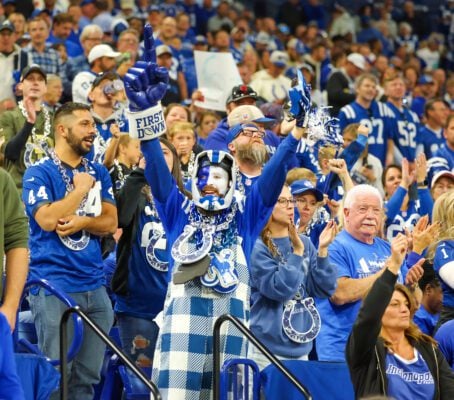 Tennessee Titans Indianapolis Colts NFL Football Game at Lucas Oil Stadium in Indianapolis, Indiana in October of 2025.