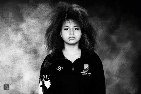 Indiana wrestler and trailblazer Amia Quarles.
