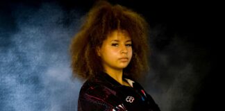 Indiana wrestler and trailblazer Amia Quarles.