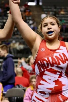 Indiana wrestler and trailblazer Amia Quarles.