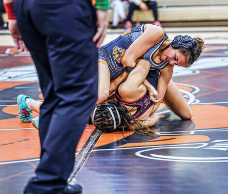 Beech Grove High School versus North Central High School Girl's Wrestlin in Indiana on November 2025.