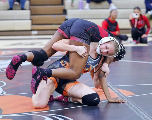 Beech Grove High School versus North Central High School Girl's Wrestlin in Indiana on November 2025.