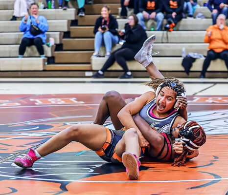 Beech Grove High School versus North Central High School Girl's Wrestlin in Indiana on November 2025.