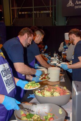 Pacers Sports & Entertainment (PS&E) Community event, feeding members of the Indianapolis community, in November of 2025 at Gainbridge Fieldhouse. Photo taken by Tiffany Nmose.