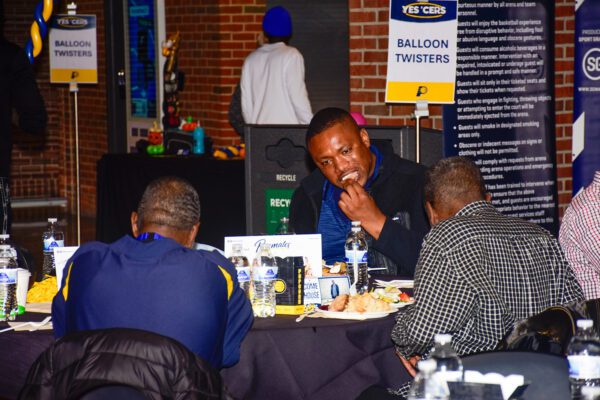Pacers Sports & Entertainment (PS&E) Community event, feeding members of the Indianapolis community, in November of 2025 at Gainbridge Fieldhouse. Photo taken by Tiffany Nmose.