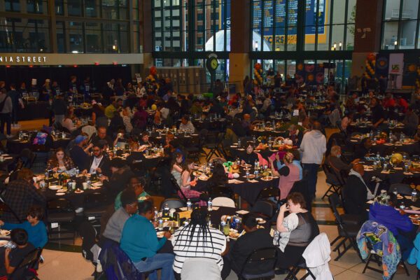 Pacers Sports & Entertainment (PS&E) Community event, feeding members of the Indianapolis community, in November of 2025 at Gainbridge Fieldhouse. Photo taken by Tiffany Nmose.