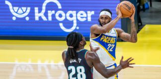 Detroit Pistons at Indiana Pacers NBA basketball game in 2025 of November at Gainbridge Fieldhouse.
