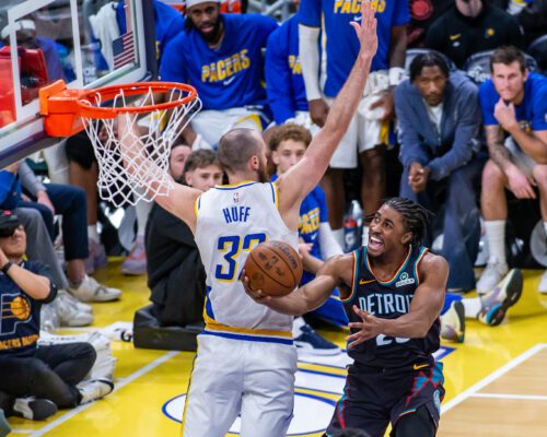 Detroit Pistons at Indiana Pacers NBA basketball game in 2025 of November at Gainbridge Fieldhouse.