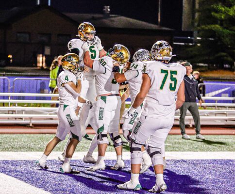 IHSAA Boy's High School Football Westfield High School Carmel High School Class 6A Sectionals Championship in November 2025 in Indiana.