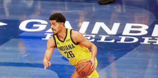 NBA Cup game between Indiana Pacers and Washington Wizards on November 28, 2025, Black Friday, at Gainbridge Fieldhouse, in Indianapolis. Photo taken by David Dixon of the Indianapolis Recorder Newspaper.