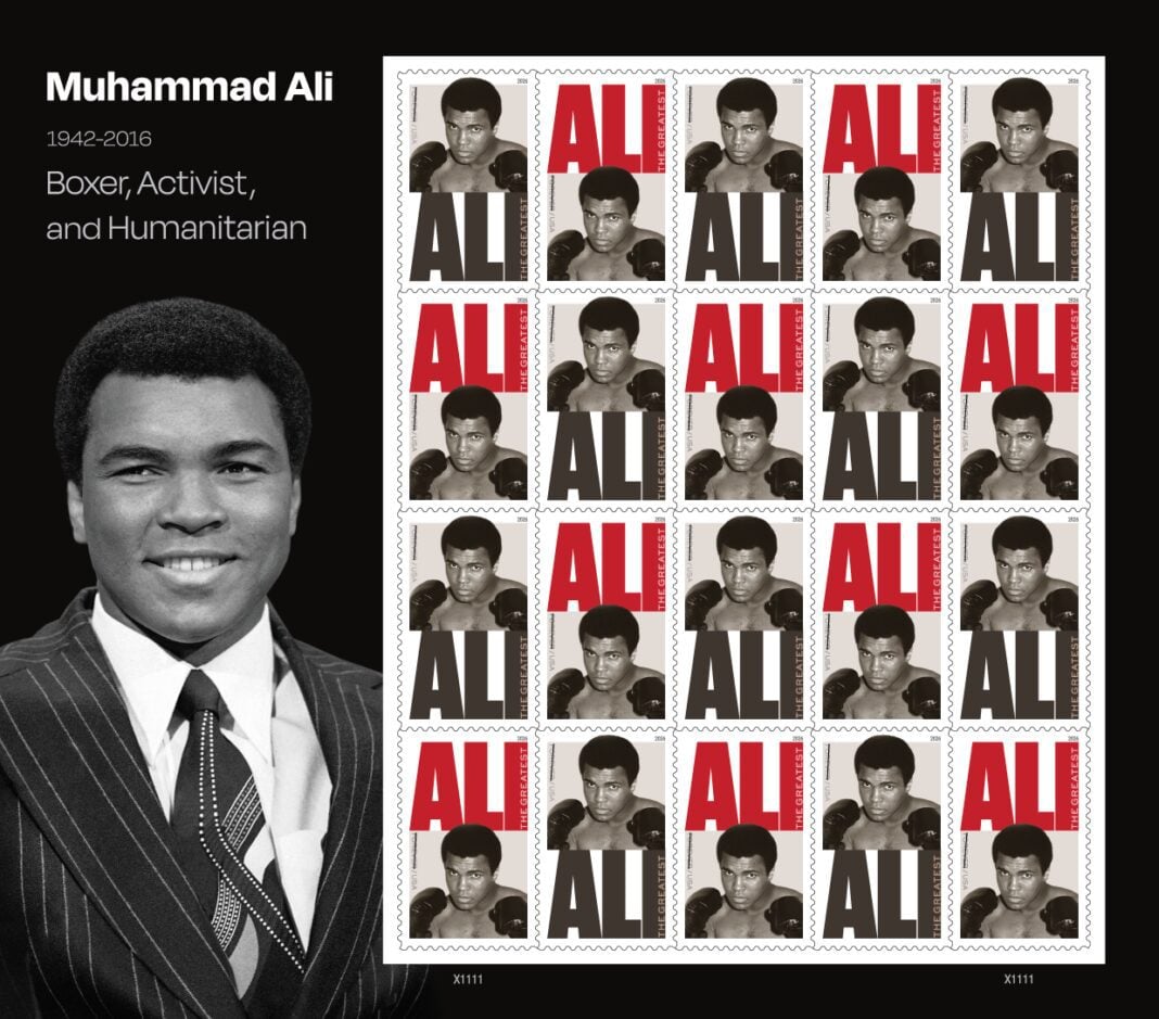 Muhammad Ali USPS postage stamp.
