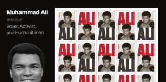 Muhammad Ali USPS postage stamp.