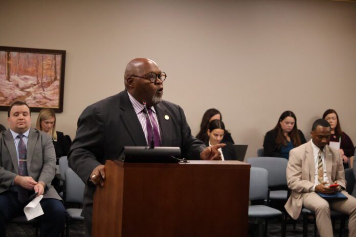 Gregory Porter presenting House bill 1029 in committee on Jan. 13, 2026. (Photo provided/Indiana House Democrats)