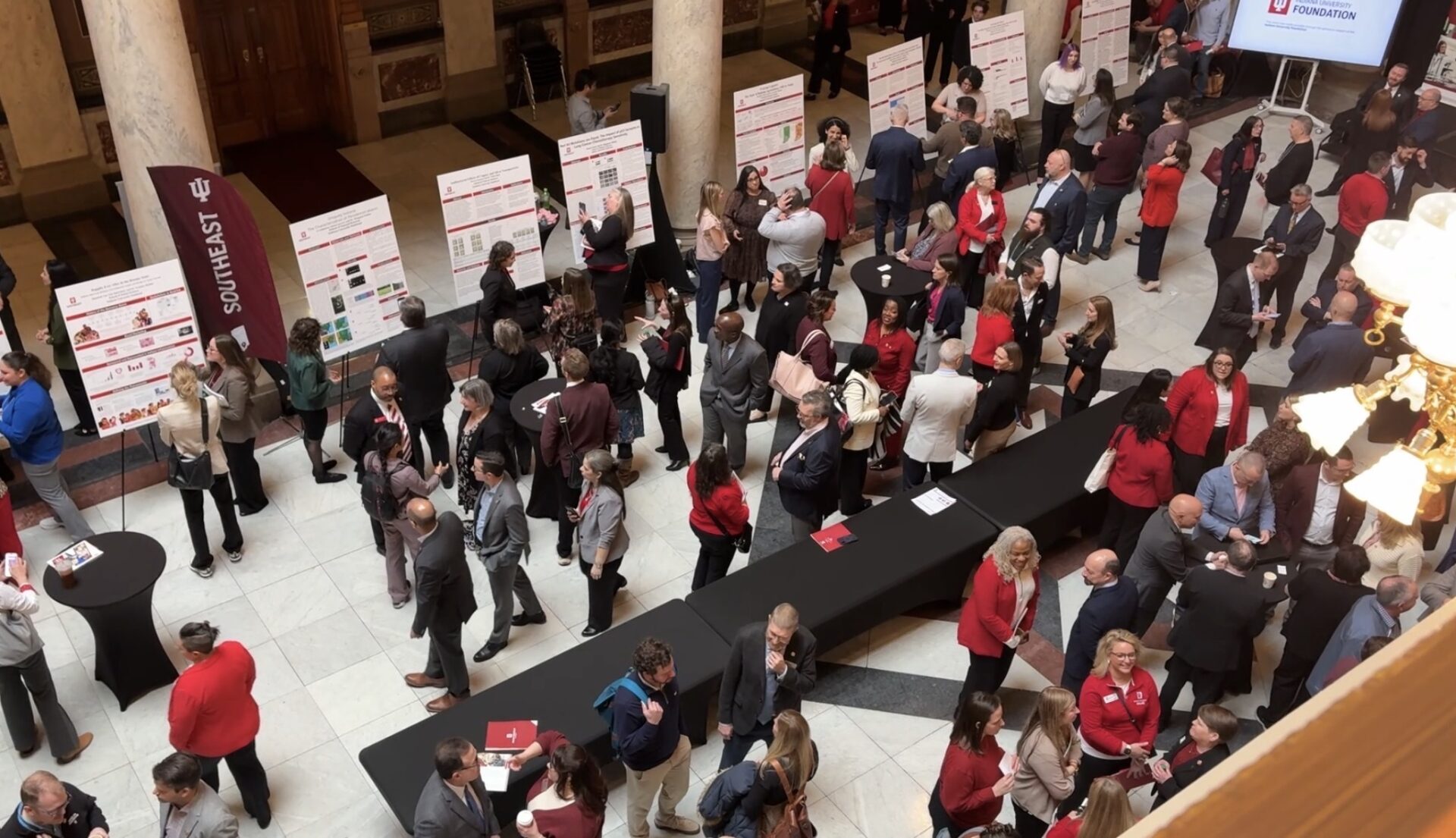 IU students showcased research projects at the Indiana Statehouse