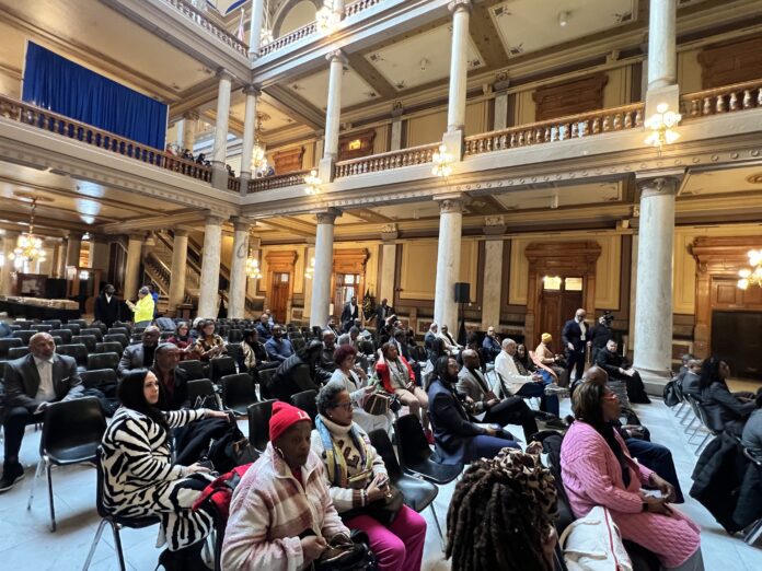 The 2026 Lunch with Legislators event at the Indiana Statehouse saw many community members, business owners and legislators advocating for small and minority-owned business resources and bills. (Photo/Hanna Rauworth)