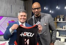 Travis L. Williams of HBCU All-Stars on the set at WISH-TV in Indianapolis in February of 2026.