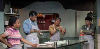 The cast of “Clyde’s,” on stage at Fonseca Theatre Company, May1-17. (Photo/Fonseca Theatre Company)