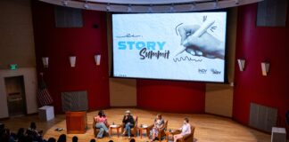 Story Summit Panel featuring Martina Jackson, Youssef Boudarine, Jenna Watson and Jenn Schimmelpfennig. (Photo/Occupy Visuals)