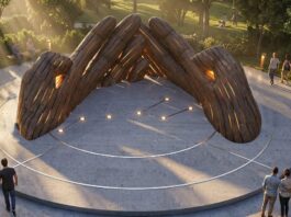 Aaron S. Coleman's rendering of "Hold the Stars," an art installation paying homage to the City of Westfield's involvement in the Underground Railroad. (Image provided/City of Westfield)