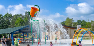 Indy Parks pools and splash pads are open for the summer, including its newest splash pads at Chapel Hill and Dubarry Park. (Photos/Indy Parks and Recreation)